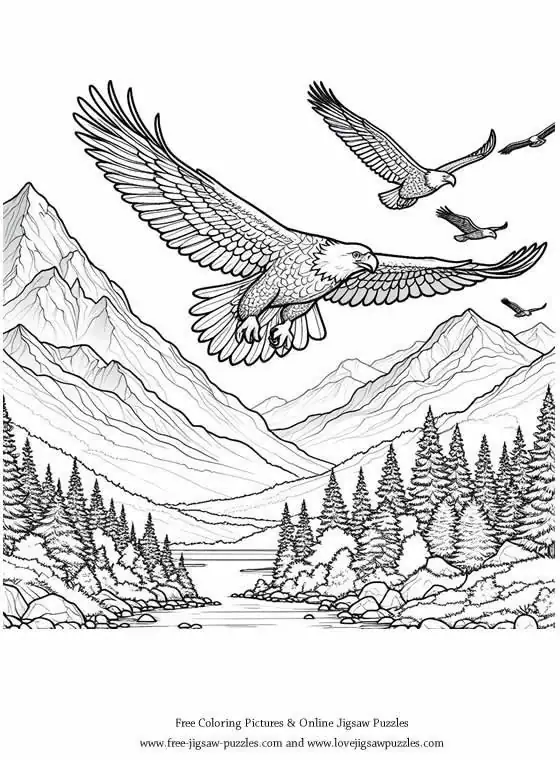 Bald Eagle picture for coloring and printing - Free Picture 23