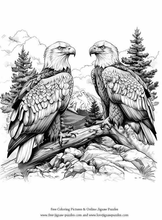 Bald Eagle picture for coloring and printing - Free Picture 35
