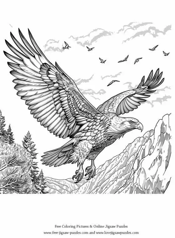 Bald Eagle picture for coloring and printing - Free Picture 38