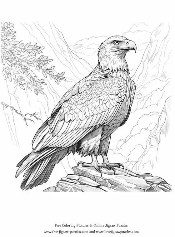 Bald Eagle picture for coloring and printing - Free Picture 42