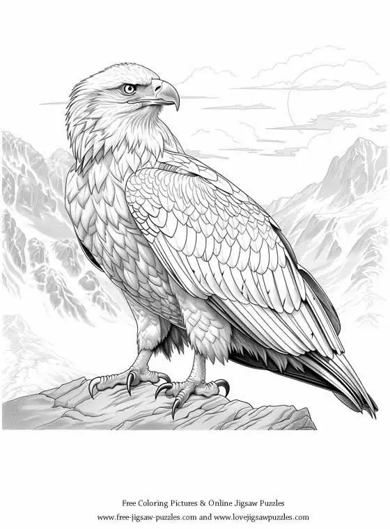 Bald Eagle picture for coloring and printing - Free Picture 43