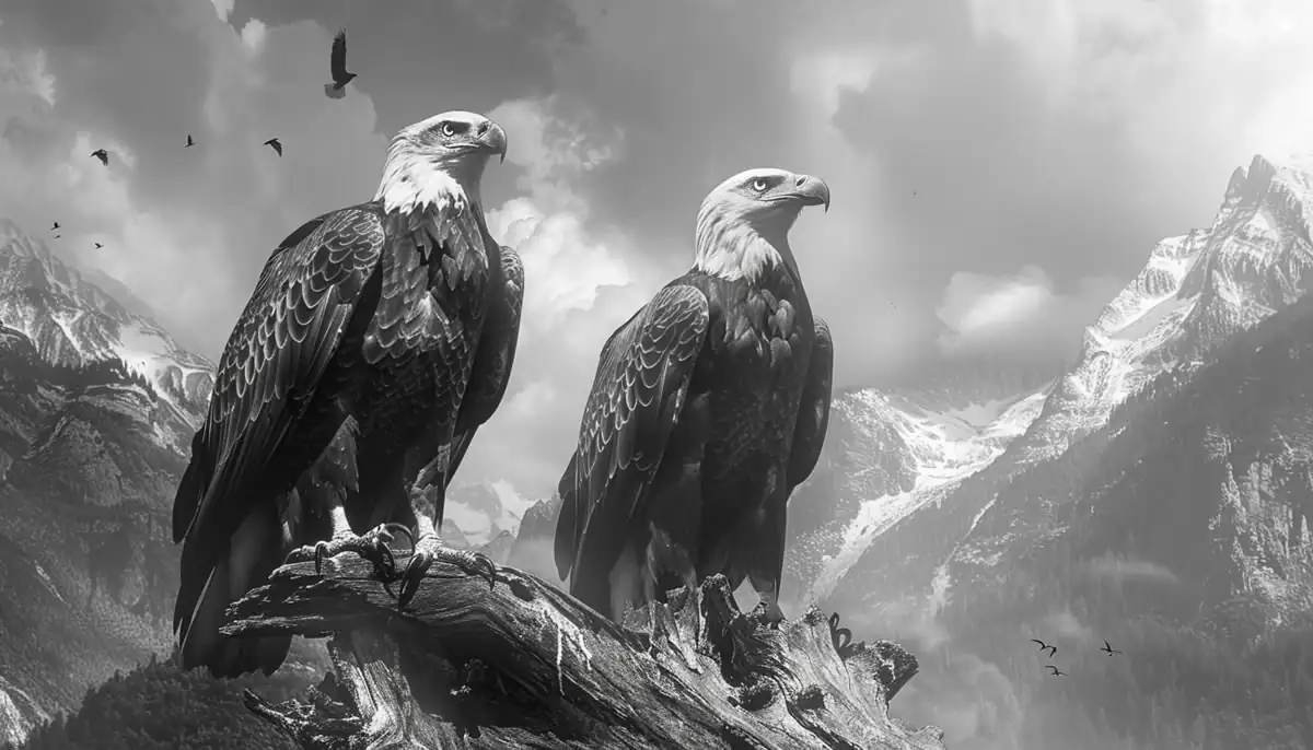 Bald Eagles live in the mountains Picture for coloring in