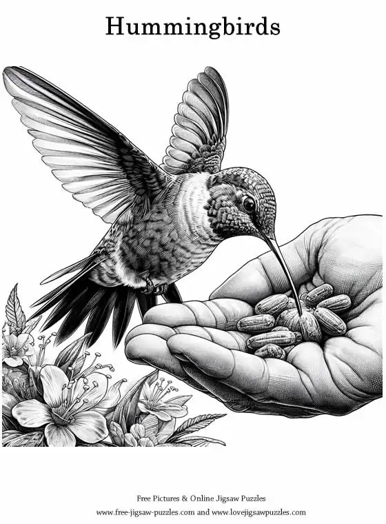 Hummingbirds picture for coloring and printing - Free Picture 8