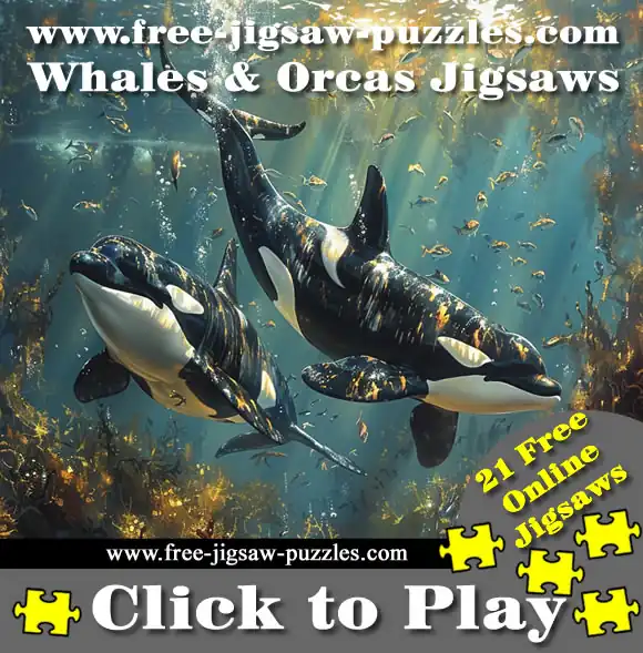 Whales and Orcas in the wild Online Jigsaw Puzzles - 21 wolf jigsaws